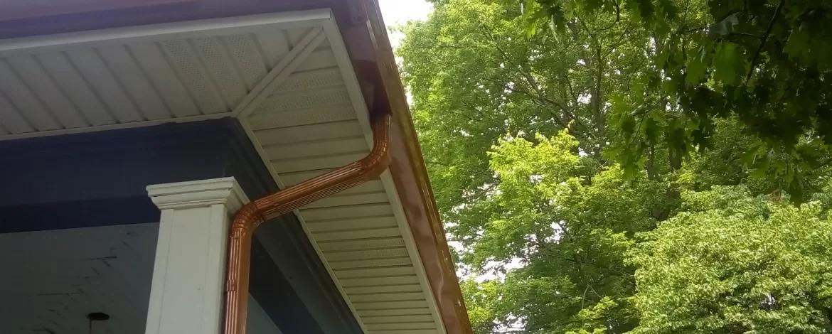 Copper Penny Colored Gutters