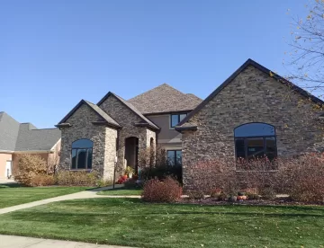 House with newly installed gutter